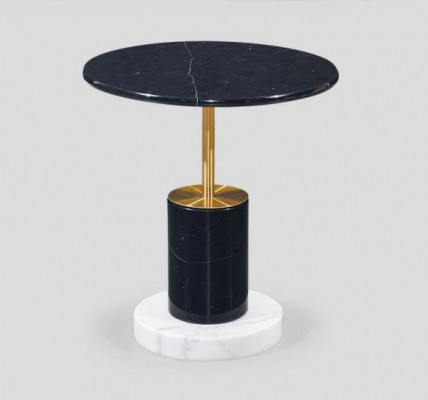 Table basse ronde noire Table Élégante Tables d'appoint de salon Tables