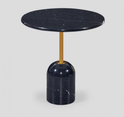 Table d'appoint noire Table de salon Tables modernes Design rond Table console