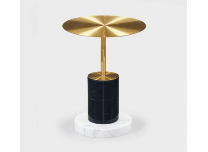 Table d'appoint en marbre doré moderne pour salon Tables rondes Design