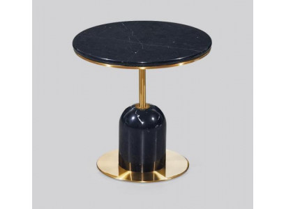 Table basse ronde de salon Table d'appoint Table basse noire Table de canapé de luxe