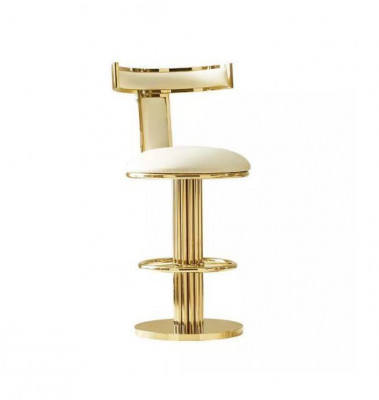 Chaise de salle à manger blanche design en acier inoxydable Cadre Métal Chaises une place
