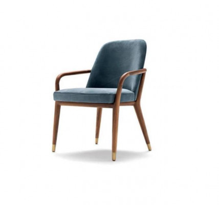 Chaise de salle à manger de concepteur bleue Chaise de salle à manger Meubles de cuisine Chaise de cuisine Fauteuil inclinable