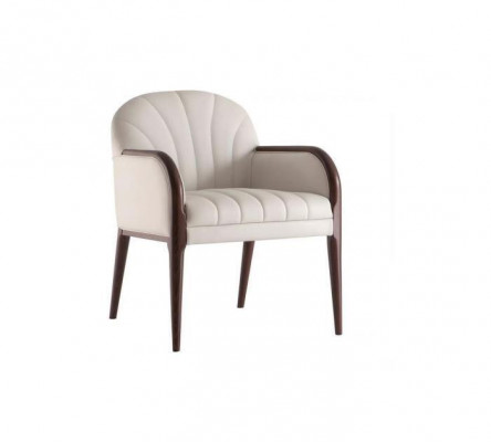 Chaise de bras design blanc de luxe Chaise en bois Rembourrage Meubles Chaises Chaise