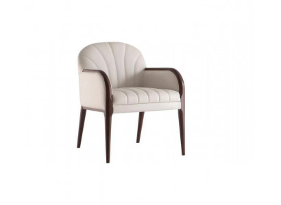Chaise de bras design blanc de luxe Chaise en bois Rembourrage Meubles Chaises Chaise