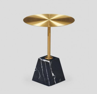 Table basse ronde de luxe en noir, tables d'appoint pour salon haut de gamme, table d'appoint.