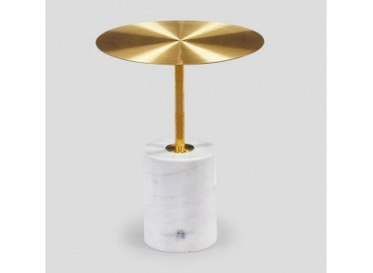 Table d'appoint blanche de luxe pour le salon Table d'appoint en imitation marbre Table basse