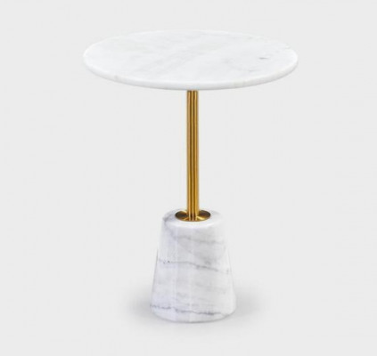Tables en marbre blanc Rundtsch meubles en métal Tables d'appoint Table de designer