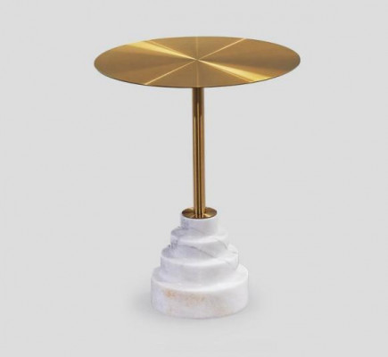 Table basse moderne de luxe en métal Table d'appoint Tables de salon Rondes nouvelles