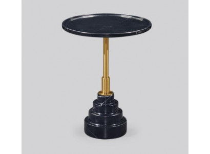 Moderne Tisch Schwarzer Kaffee Luxustisch Marmortisch Beistelltische Wohnzimmer Rund