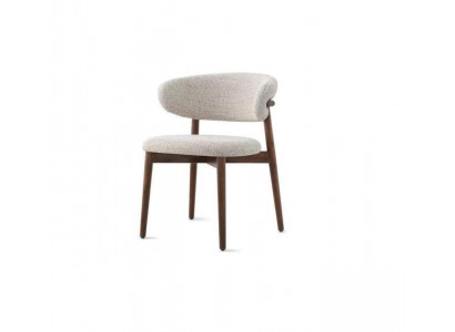 Chaise de salle à manger Chaise de cuisine Fauteuil inclinable en bois en tissu Moderne Gris Chaise