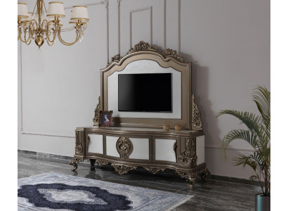 Meuble TV du salon meuble TV buffet latéral commode basse en bois table marron de luxe