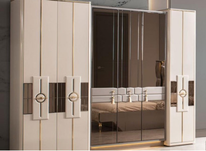 Armoire Armoire Armoires de chambre Beige Moderne Bois Luxe