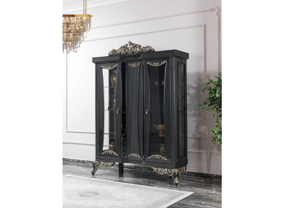 Vitrine Armoire Vitrine Armoires Salon Verre Gris Bois nouveau