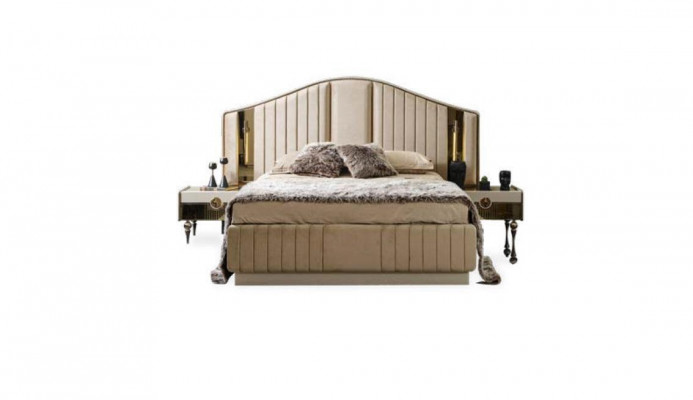 Lit de luxe de style italien Meubles de chambre à coucher Lits doubles