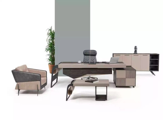 Meubles de bureau de luxe Ensemble complet de mobilier de bureau Table Armoire 3 pièces