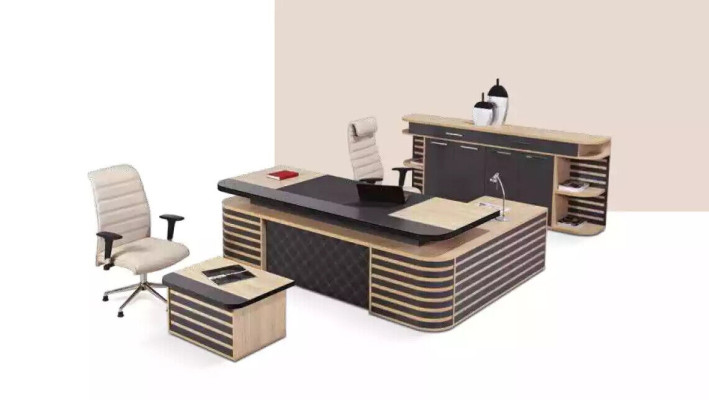 Mobilier de bureau blanc Mobilier de salle d'étude Ensemble complet de meubles de bureau Mobilier moderne