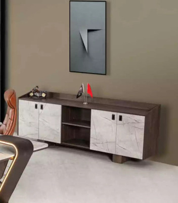 Meubles de luxe Mobilier de bureau Complet Ensemble de table Armoire de bureau 3 pièces