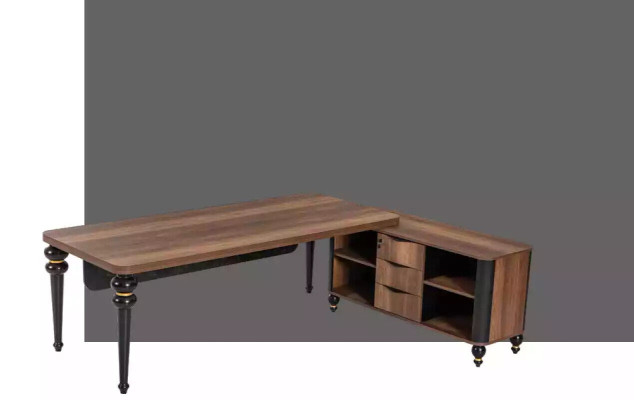 Ensemble de bureau de luxe 4 pièces. Armoire Table Bureau Table basse 3 pièces.