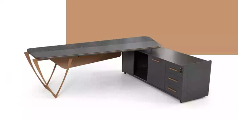 Bureau de designer Mobilier de bureau de luxe Classe Bureau d'angle 3 pièces
