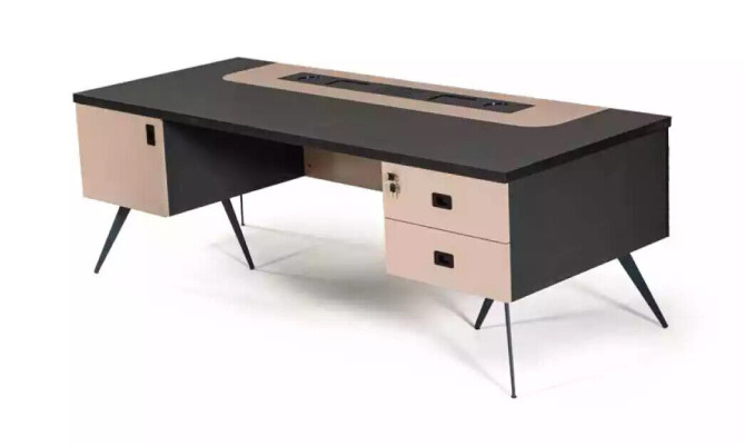 Ensemble de salle d'étude moderne Mobilier de bureau de luxe Armoire de classement Bureau