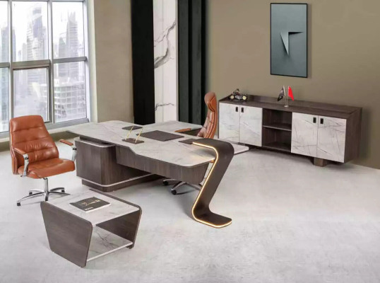 Bureau LED Éclairé Design Table Mobilier de Bureau Tables 250cm