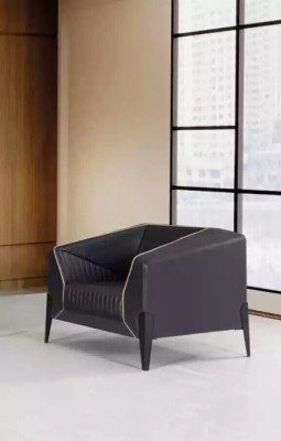 Mobilier de bureau noir Ensemble de canapé Fauteuil trois places Ensemble de mobilier complet