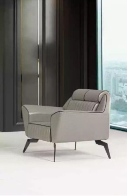 Sofa en cuir Ensemble de trois places Fauteuil Rembourrage Meubles Imitation cuir Canapés 3+1