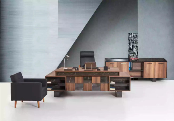 Set de meubles de bureau complet Bureau d'étude Bureau d'angle Armoire de bureau neufs