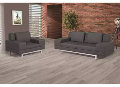 Ensemble de canapé gris trois places ensemble de canapé fauteuil étude canapés 3+1