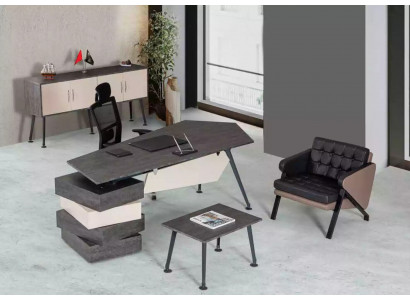 Ensemble de bureau complet pour étude, 3 pièces de mobilier de bureau neuf