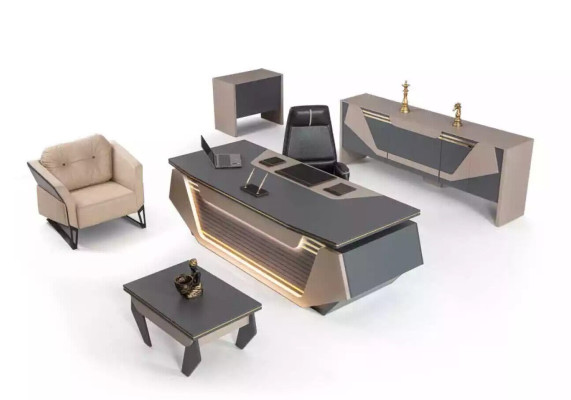 Bureau de direction de luxe Table xxl 260x100 Mobilier design Tables modernes