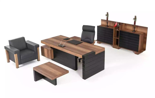 Coin bureau 240cm Mobilier de bureau Bureau Mobilier de bureau Bureau de designer