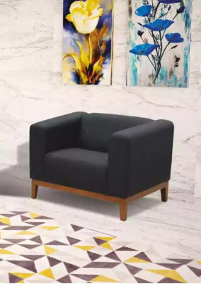 Meubles rembourrés Ensemble de canapés gris Trois places Ensemble fauteuil Ensemble de salle d'étude 3+1