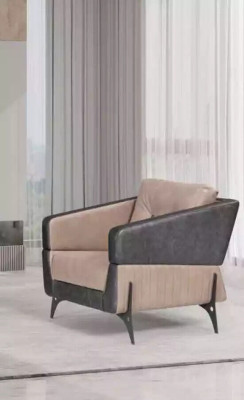 Ensemble de canapé de luxe canapé beige fauteuil de salle d'étude trois places 3+1 places