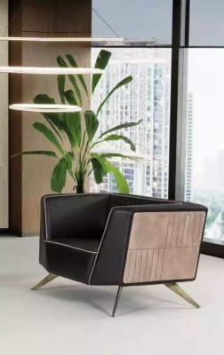 Mobilier de bureau Ensemble de canapé 3+1 Fauteuil Trois places Fauteuil de bureau Mobilier de salle d'étude Ameublement