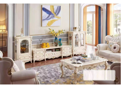 Salle de séjour pour ensemble de meubles classiques 3 pièces. Espace intérieur pour l'appartement.