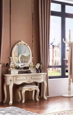 Ensemble de chambre Schick Classic avec coiffeuse, miroir et tabouret, 2 pièces