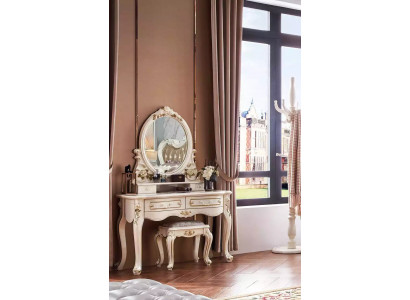 Ensemble de chambre Schick Classic avec coiffeuse, miroir et tabouret, 2 pièces