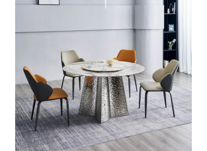 Ensemble de salle à manger moderne 6x Chaises Groupe de sièges Table à manger de luxe 7 pièces. ensemble