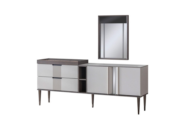 Ensemble de salle à manger de luxe Buffet exclusif avec ensemble de 2 miroirs Nouveauté