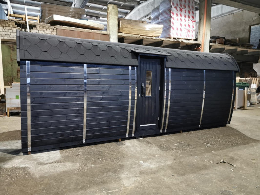 Sauna en bois sauna extérieur Maison de sauna en bois de pin chambre panoramique 590x230x260