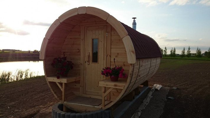 Sauna sauna tonneau sauna extérieur sauna de jardin 590 x Ø 2,27 m kit de tonneau sauna