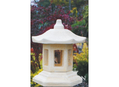 Lampe extérieure patio sculpture en pierre luminaire éclairage lanterne jardin