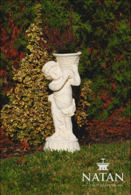 Figure Statue avec Fleurs Vase Boîte Statues Figures Sculpture Jardin