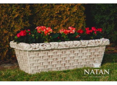Panier de fleurs de jardin, vase de fleurs, décoration de patio, figures de statue, boîte à fleurs