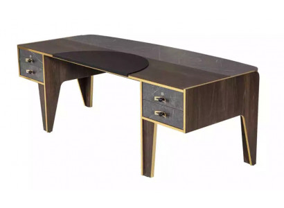 Bureau avec tiroirs Mobilier de chambre d'étude Table de luxe de bureau 220x95