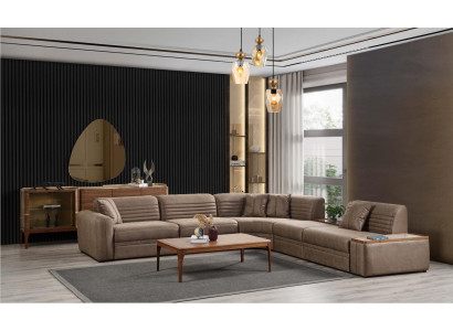 Coin de canapé Canapé d'angle Canapé Similicuir Marron Canapé rembourré Salon Canapé en cuir