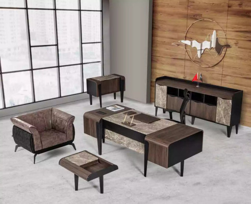 Bureau Mobilier Bureau Table Imitation Marbre Tables Mobilier de Bureau