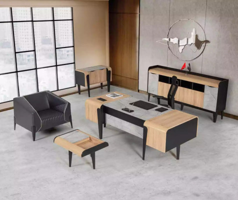 Salle d'étude moderne Bureau de direction Mobilier de salle d'étude Bureau de luxe de bureau