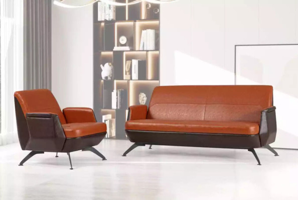 Meubles en cuir design moderne pour deux personnes pour la salle d'étude - canapé - meubles de bureau